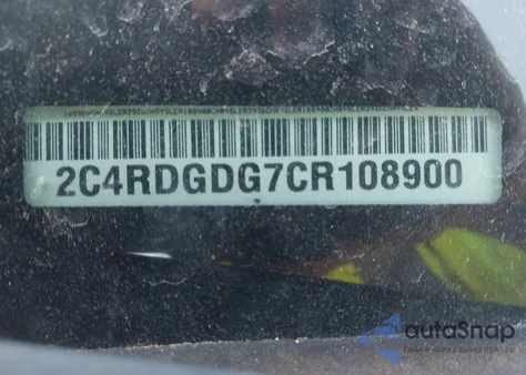 2012 Dodge Grand Caravan Crew из США, поврежденный, VIN 2C4RDGDG7CR108900